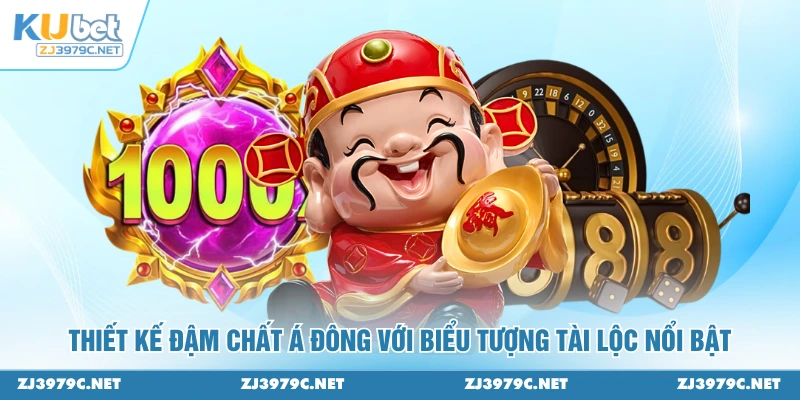Thiết kế đậm chất Á Đông với biểu tượng tài lộc nổi bật